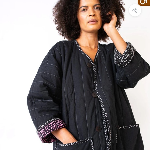 NWT, Seek Collective Space Coat, Foliage Print, Reversible, Size M/L - Picture 2 of 11